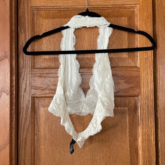 Urban Outfitters Out From Under Lace Halter Bralette White Size S - Picture 4 of 7